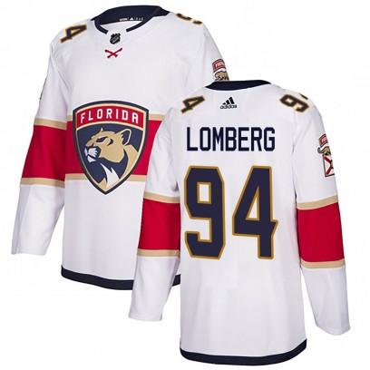 Youth Authentic Florida Panthers Ryan Lomberg Adidas Away Jersey - White