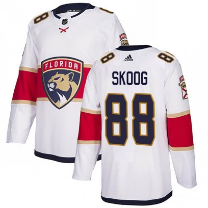 Youth Authentic Florida Panthers Wilmer Skoog Adidas Away Jersey - White