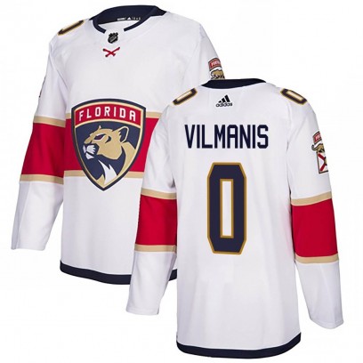Youth Authentic Florida Panthers Sandis Vilmanis Adidas Away Jersey - White
