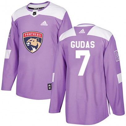 Men's Authentic Florida Panthers Radko Gudas Adidas Fights Cancer Practice Jersey - Purple