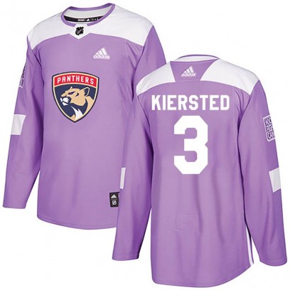Men's Authentic Florida Panthers Matt Kiersted Adidas Fights Cancer Practice Jersey - Purple