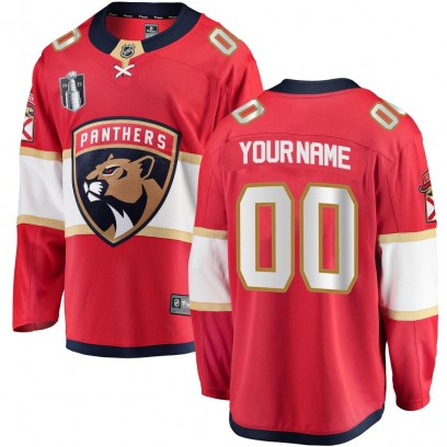 Men's Breakaway Florida Panthers Custom Fanatics Branded Custom Home 2023 Stanley Cup Final Jersey - Red