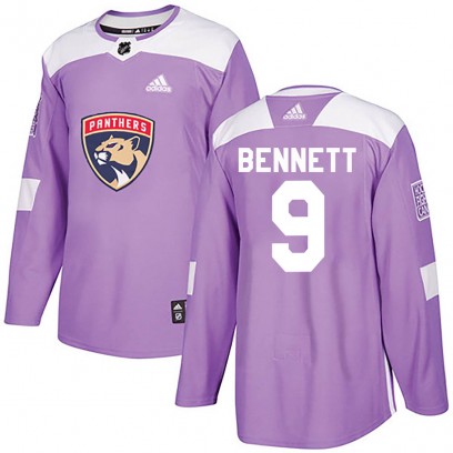 Youth Authentic Florida Panthers Sam Bennett Adidas Fights Cancer Practice Jersey - Purple
