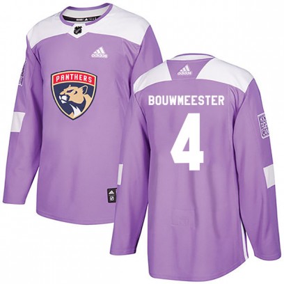 Youth Authentic Florida Panthers Jay Bouwmeester Adidas Fights Cancer Practice Jersey - Purple
