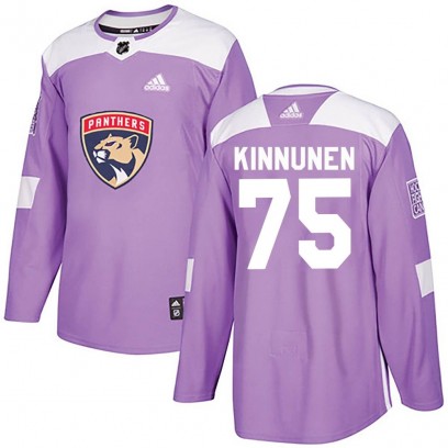 Youth Authentic Florida Panthers Santtu Kinnunen Adidas Fights Cancer Practice Jersey - Purple