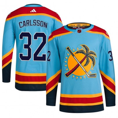 Youth Authentic Florida Panthers Lucas Carlsson Adidas Reverse Retro 2.0 Jersey - Light Blue