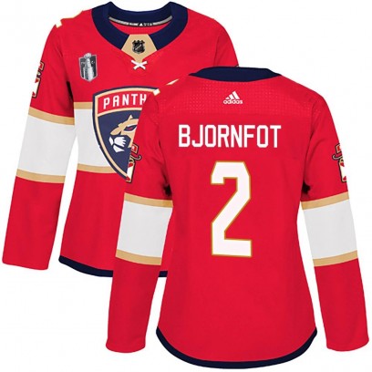 Women's Authentic Florida Panthers Tobias Bjornfot Adidas Home 2023 Stanley Cup Final Jersey - Red