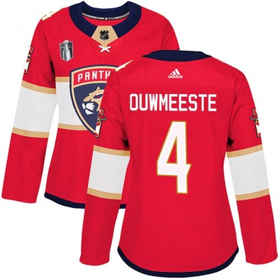 Women's Authentic Florida Panthers Jay Bouwmeester Adidas Home 2023 Stanley Cup Final Jersey - Red