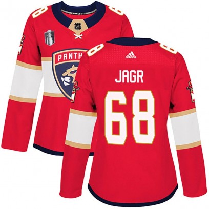 Women's Authentic Florida Panthers Jaromir Jagr Adidas Home 2023 Stanley Cup Final Jersey - Red