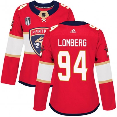 Women's Authentic Florida Panthers Ryan Lomberg Adidas Home 2023 Stanley Cup Final Jersey - Red