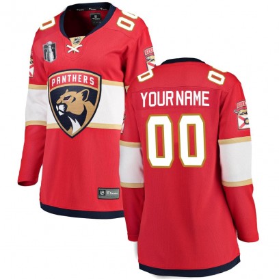 Women's Breakaway Florida Panthers Custom Fanatics Branded Custom Home 2023 Stanley Cup Final Jersey - Red