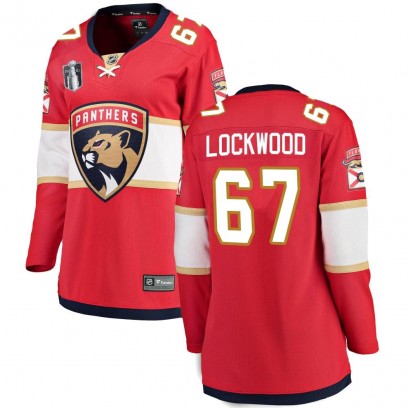Women's Breakaway Florida Panthers William Lockwood Fanatics Branded Home 2023 Stanley Cup Final Jersey - Red