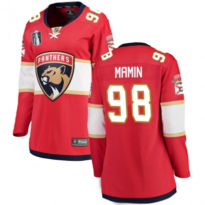 Women's Breakaway Florida Panthers Maxim Mamin Fanatics Branded Home 2023 Stanley Cup Final Jersey - Red