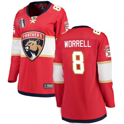 Women's Breakaway Florida Panthers Peter Worrell Fanatics Branded Home 2023 Stanley Cup Final Jersey - Red