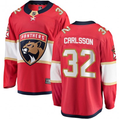 Youth Breakaway Florida Panthers Lucas Carlsson Fanatics Branded Home Jersey - Red