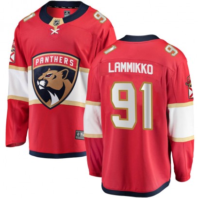 Youth Breakaway Florida Panthers Juho Lammikko Fanatics Branded Home Jersey - Red