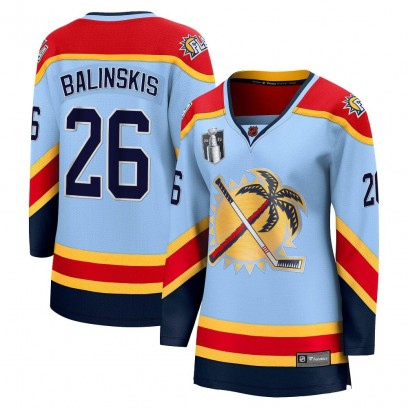 Women's Breakaway Florida Panthers Uvis Balinskis Fanatics Branded Special Edition 2.0 2023 Stanley Cup Final Jersey - Light Blu