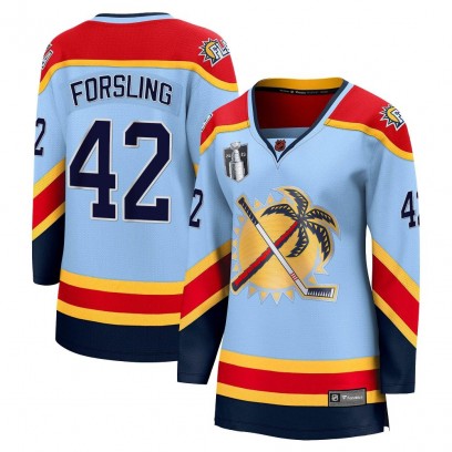 Women's Breakaway Florida Panthers Gustav Forsling Fanatics Branded Special Edition 2.0 2023 Stanley Cup Final Jersey - Light Bl