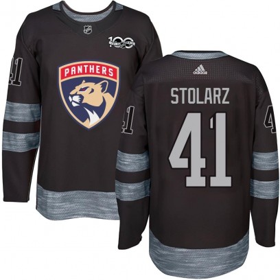 Men's Authentic Florida Panthers Anthony Stolarz 1917-2017 100th Anniversary Jersey - Black