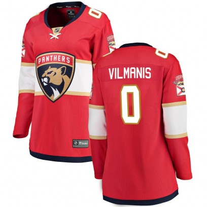Women's Breakaway Florida Panthers Sandis Vilmanis Fanatics Branded Home Jersey - Red