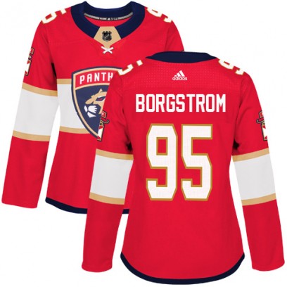 Women's Authentic Florida Panthers Henrik Borgstrom Adidas Home Jersey - Red