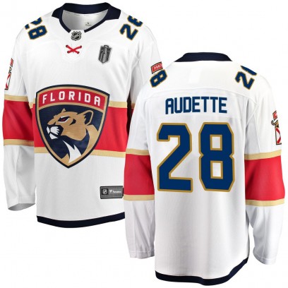 Youth Breakaway Florida Panthers Donald Audette Fanatics Branded Away 2025 Stanley Cup Final Jersey - White