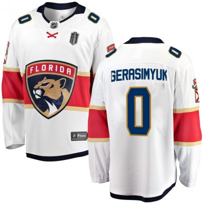 Youth Breakaway Florida Panthers Kirill Gerasimyuk Fanatics Branded Away 2025 Stanley Cup Final Jersey - White