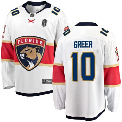 Youth Breakaway Florida Panthers A.J. Greer Fanatics Branded Away 2025 Stanley Cup Final Jersey - White