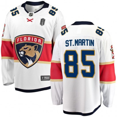 Youth Breakaway Florida Panthers Hunter St. Martin Fanatics Branded Away 2025 Stanley Cup Final Jersey - White