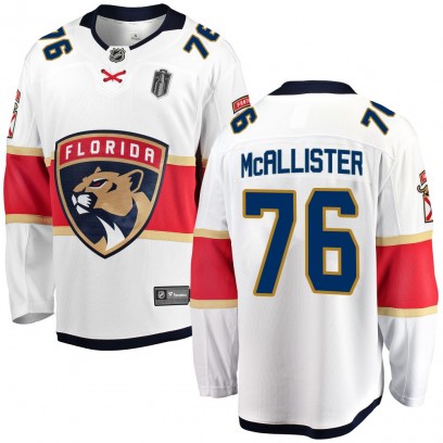 Youth Breakaway Florida Panthers Ryan McAllister Fanatics Branded Away 2025 Stanley Cup Final Jersey - White