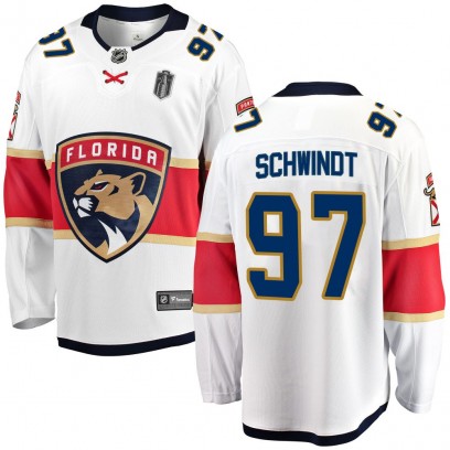 Youth Breakaway Florida Panthers Kai Schwindt Fanatics Branded Away 2025 Stanley Cup Final Jersey - White