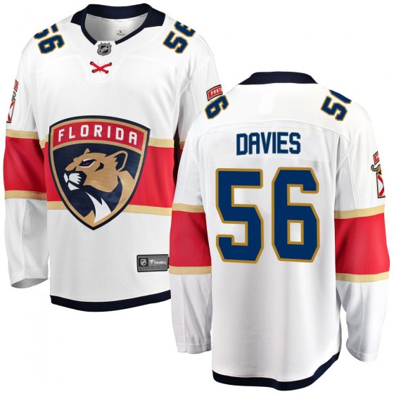 Men's Breakaway Florida Panthers Josh Davies Fanatics Branded Away Jersey - White