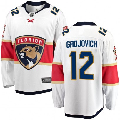 Men's Breakaway Florida Panthers Jonah Gadjovich Fanatics Branded Away Jersey - White