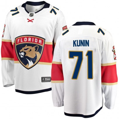 Men's Breakaway Florida Panthers Luke Kunin Fanatics Branded Away Jersey - White