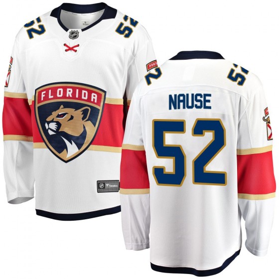 Men's Breakaway Florida Panthers Evan Nause Fanatics Branded Away Jersey - White