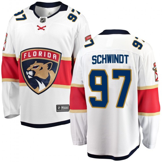 Men's Breakaway Florida Panthers Kai Schwindt Fanatics Branded Away Jersey - White