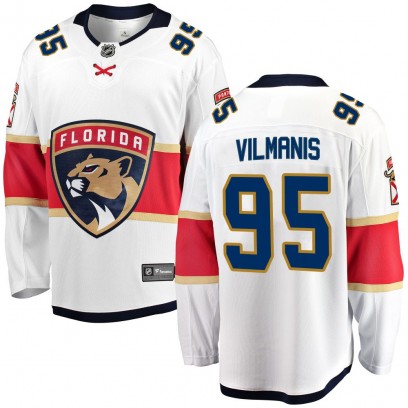 Men's Breakaway Florida Panthers Sandis Vilmanis Fanatics Branded Away Jersey - White