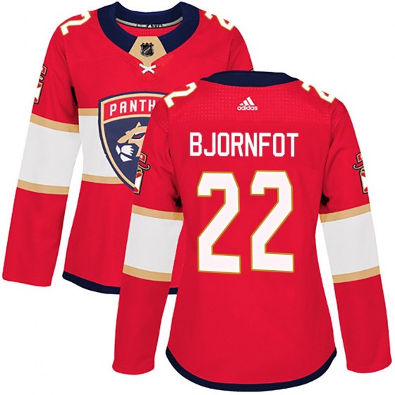 Women's Authentic Florida Panthers Tobias Bjornfot Adidas Home Jersey - Red