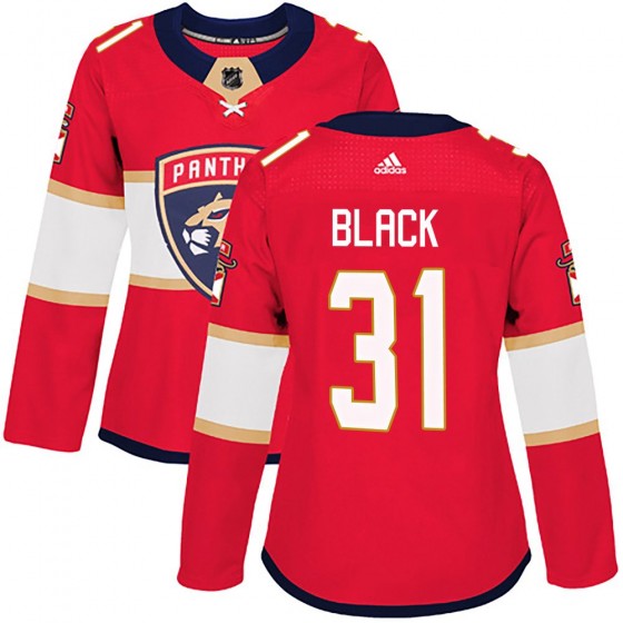 Women's Authentic Florida Panthers Cooper Black Adidas Red Home Jersey - Black