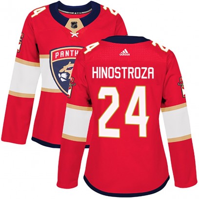 Women's Authentic Florida Panthers Vinnie Hinostroza Adidas Home Jersey - Red