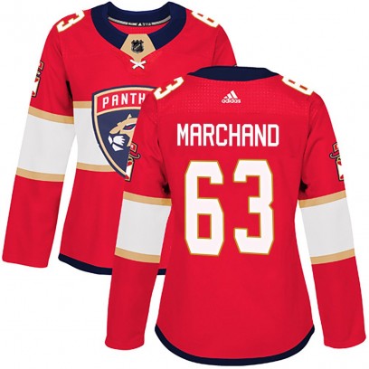 Women's Authentic Florida Panthers Brad Marchand Adidas Home Jersey - Red