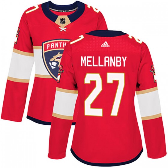Women's Authentic Florida Panthers Scott Mellanby Adidas Home Jersey - Red