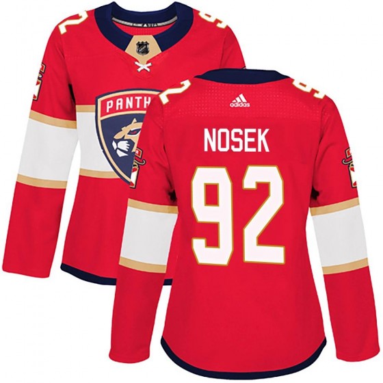 Women's Authentic Florida Panthers Tomas Nosek Adidas Home Jersey - Red