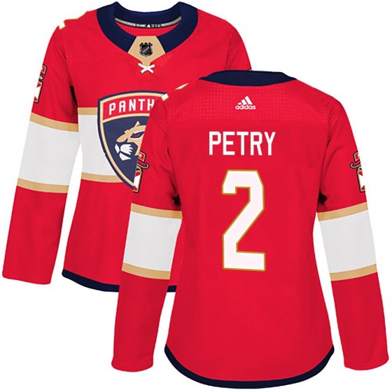 Women's Authentic Florida Panthers Jeff Petry Adidas Home Jersey - Red