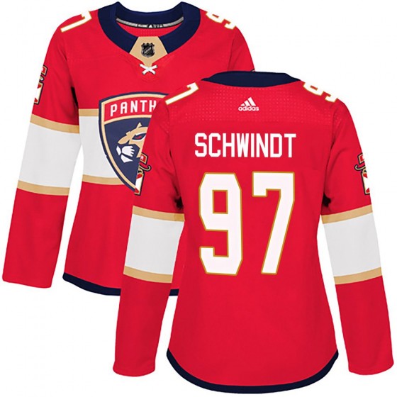 Women's Authentic Florida Panthers Kai Schwindt Adidas Home Jersey - Red