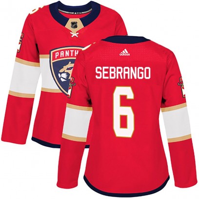 Women's Authentic Florida Panthers Donovan Sebrango Adidas Home Jersey - Red