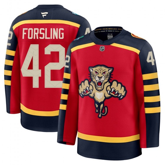 Men's Premium Florida Panthers Gustav Forsling Fanatics 2026 Winter Classic Jersey - Red