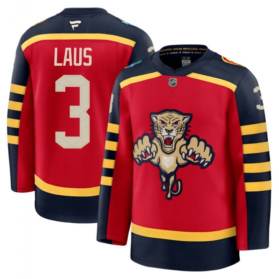 Men's Premium Florida Panthers Paul Laus Fanatics 2026 Winter Classic Jersey - Red