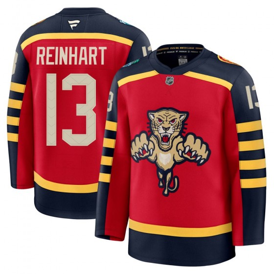 Men's Premium Florida Panthers Sam Reinhart Fanatics 2026 Winter Classic Jersey - Red
