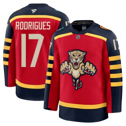 Men's Premium Florida Panthers Evan Rodrigues Fanatics 2026 Winter Classic Jersey - Red
